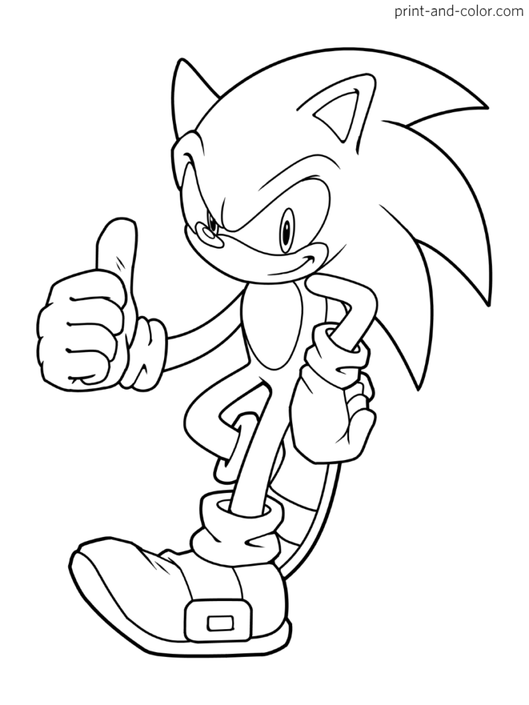 Sonic Hedgehog Coloring Pages Printable