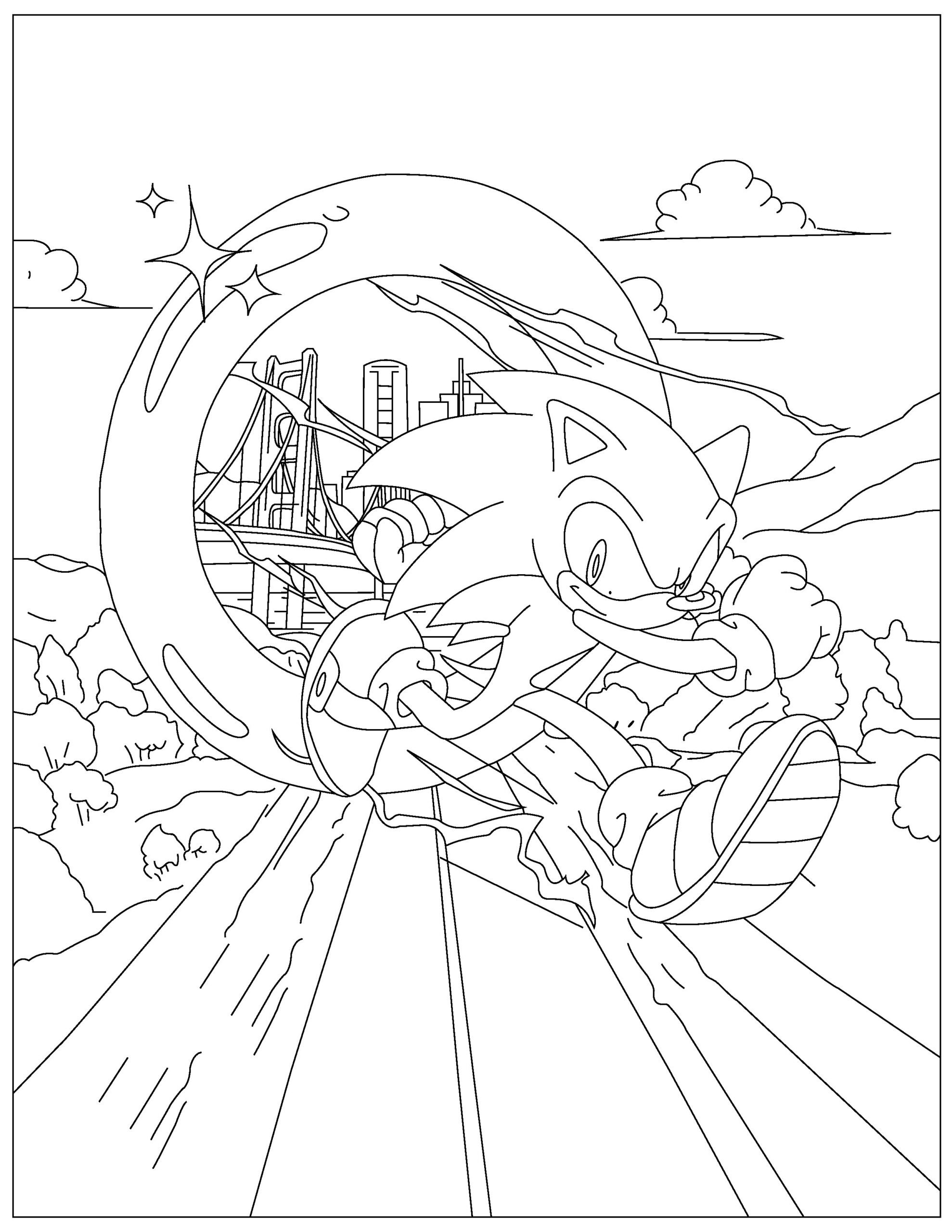 Sonic Hedgehog Movie Coloring Pages