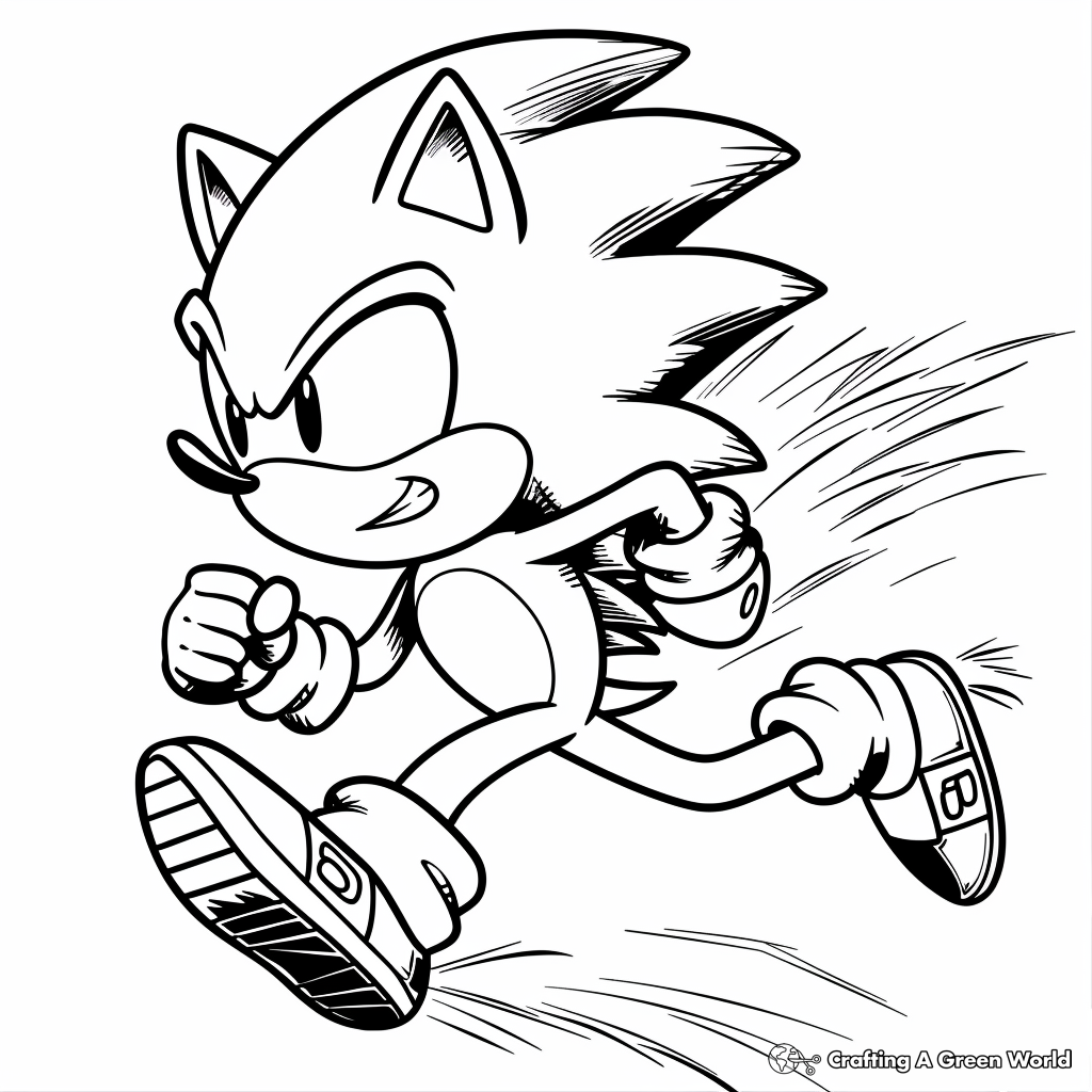 Sonic Running Coloring Pages Free Printable Coloring Pages Cool 
