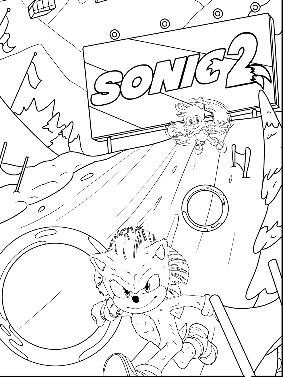 Sonic the Hedgehog coloring pages movie
