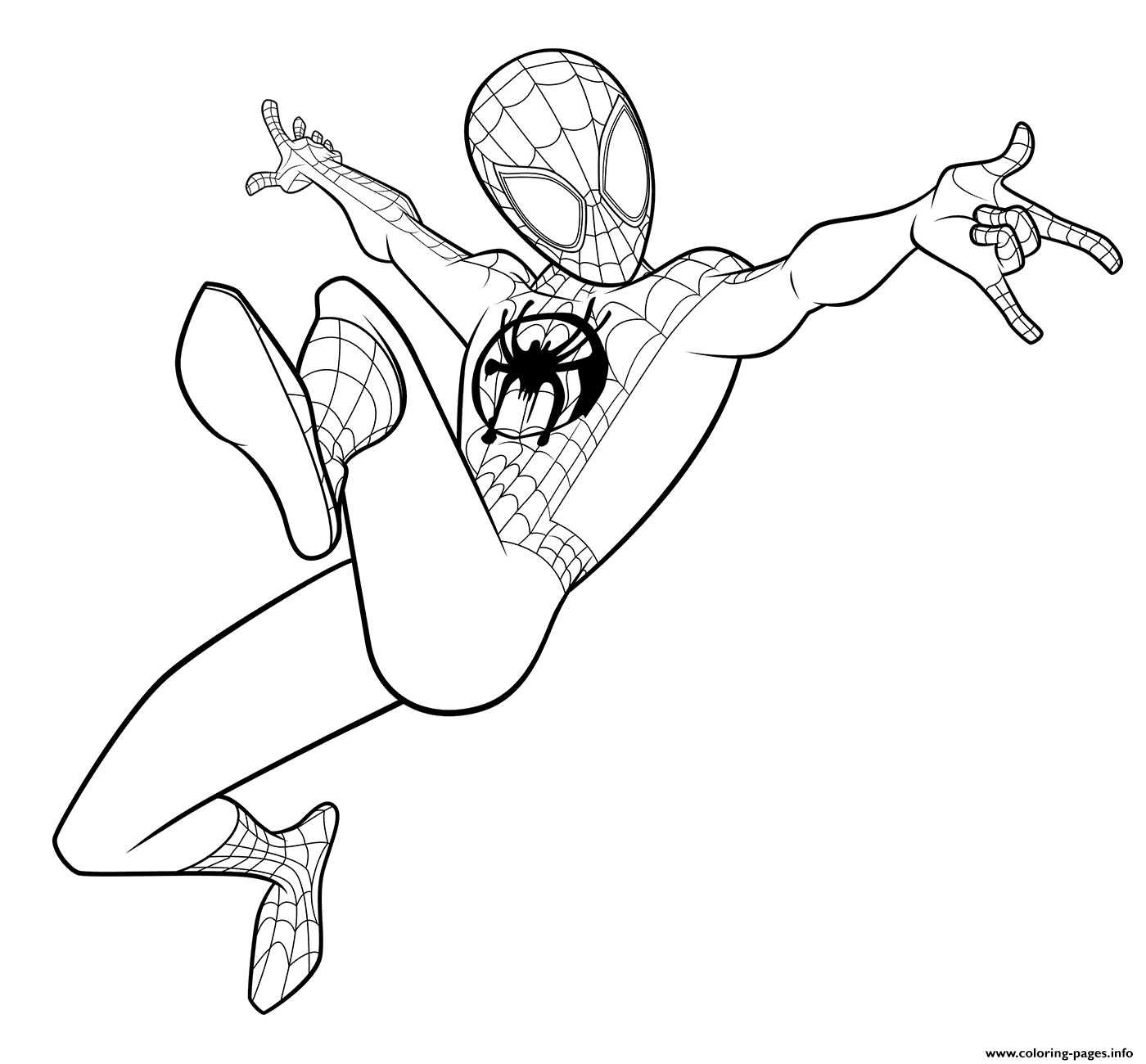 Spider Man Coloring Miles Morales Coloring Page Printable Spider Man Coloring Miles Morales Coloring Page Printable