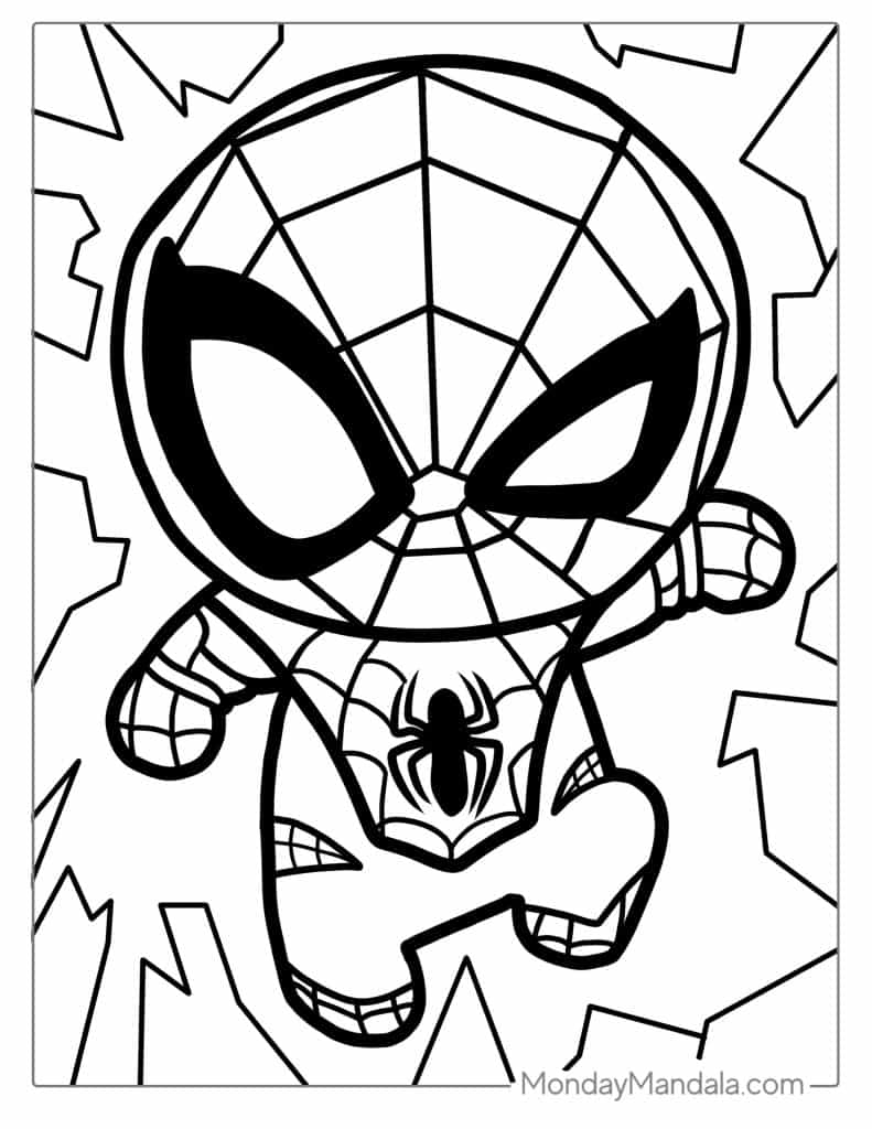 free printable coloring sheets spider-man