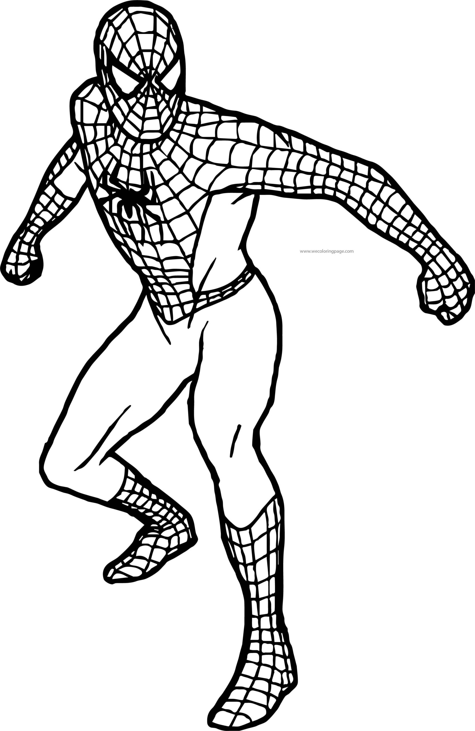 printable Spider-Man coloring page