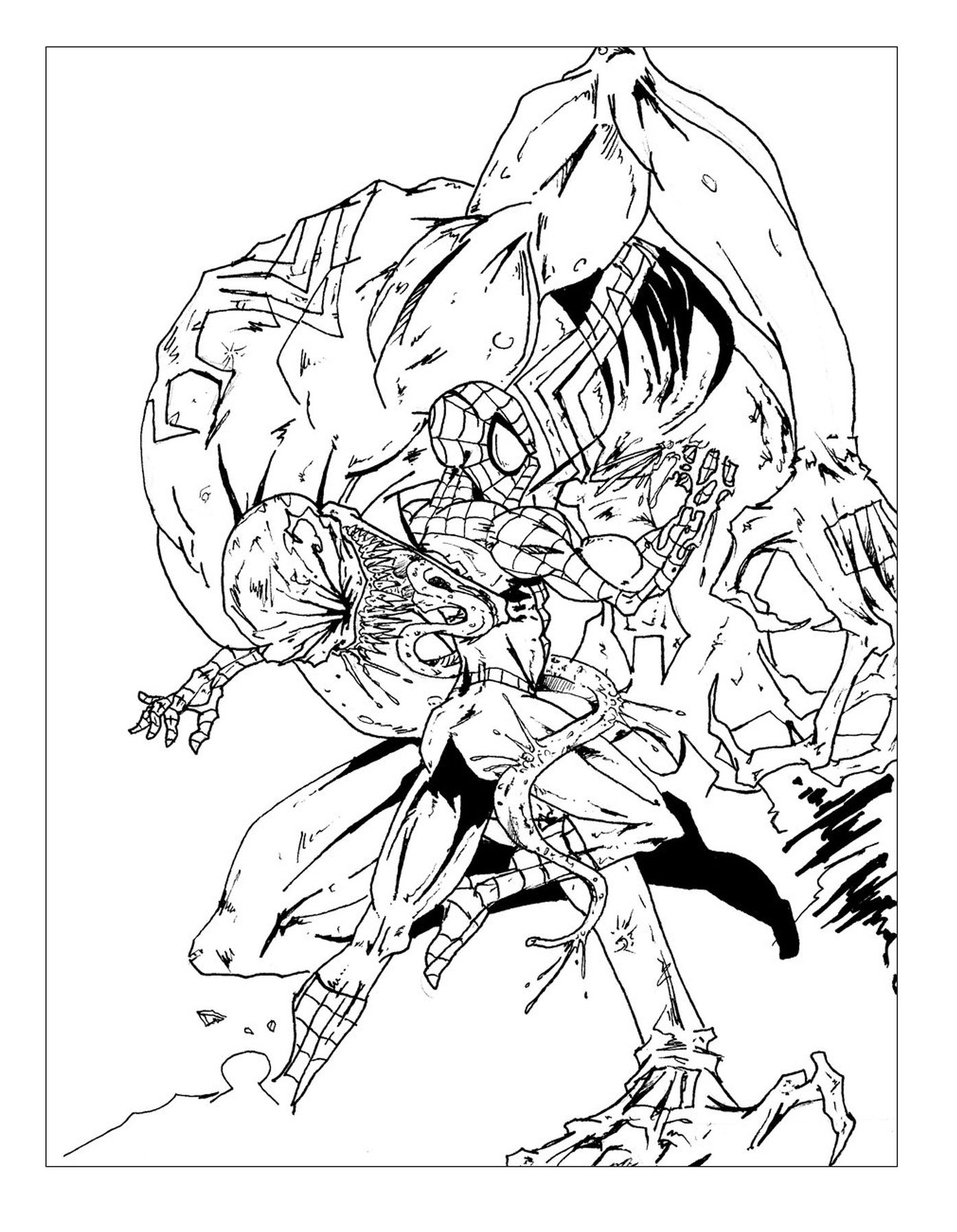spider man adult coloring pages