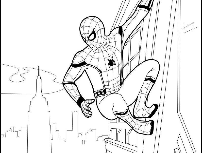 Spider man Homecoming 2 Coloring Pages Hellokids