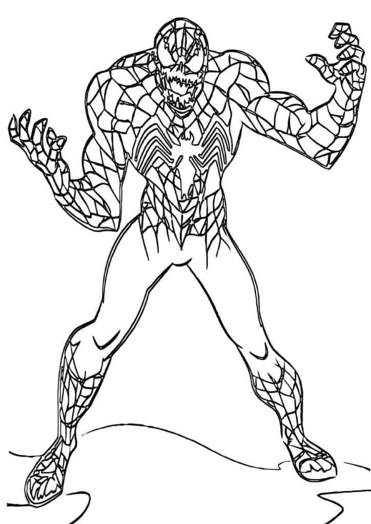 Spider Man Venom Coloring Page Download Print Or Color Online For Free