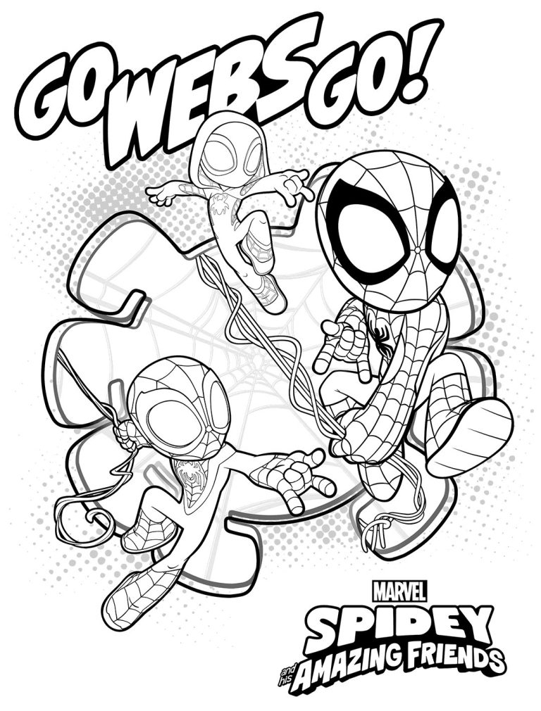 Spidey Peter Parker Coloring Page Spidey Peter Parker Coloring Page
