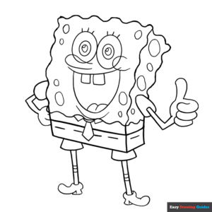 Spongebob Coloring Page Easy Drawing Guides