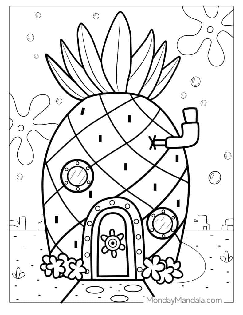 SpongeBob Coloring Page Free PDF Coloring Nation SpongeBob Coloring Page Free PDF Coloring Nation