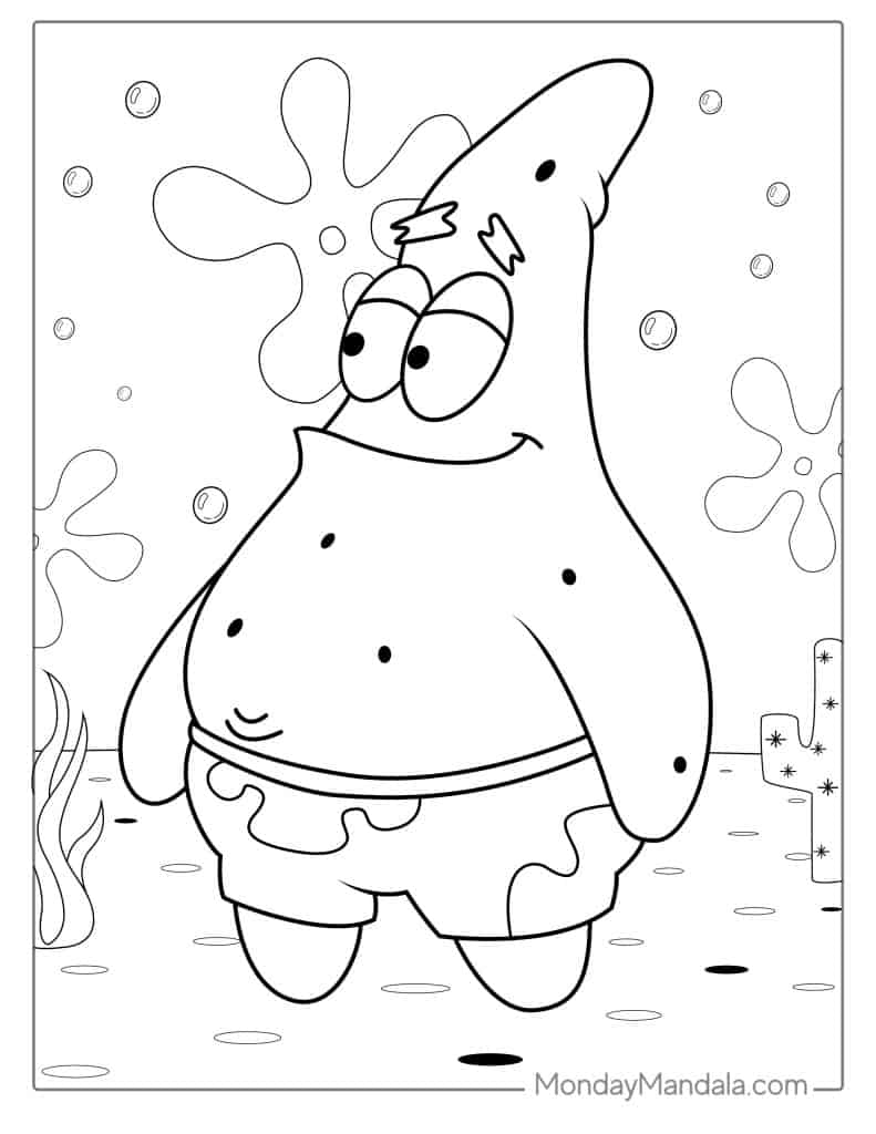 Spongebob Coloring Sheets Printable Easy Free Coloring Sheet 