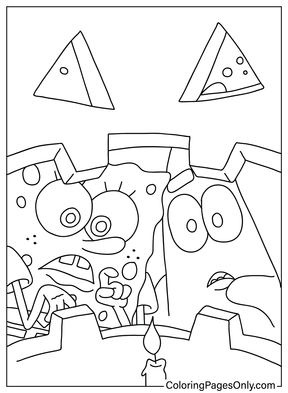 Spongebob Halloween Coloring Page For Adults Free Printable Coloring 