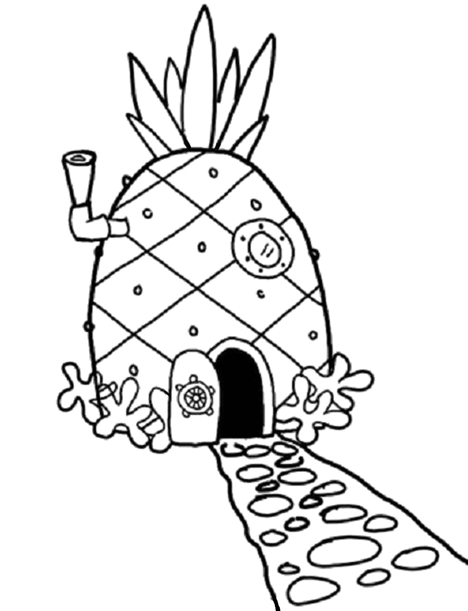 Spongebob House Coloring Pages BubaKids