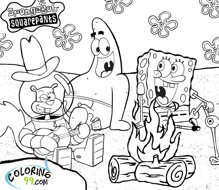spongebob house coloring pages