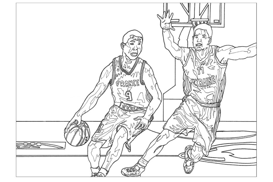 Sport Basketball Sport Coloring Pages For Kids To Print Color
