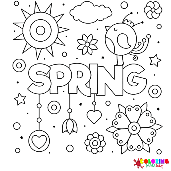 Spring Color Pages Free Printable Coloring Pages