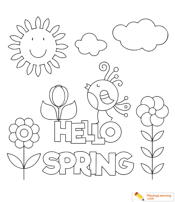 Spring Coloring Page 21 Free Spring Coloring Page Spring Coloring Page 21 Free Spring Coloring Page