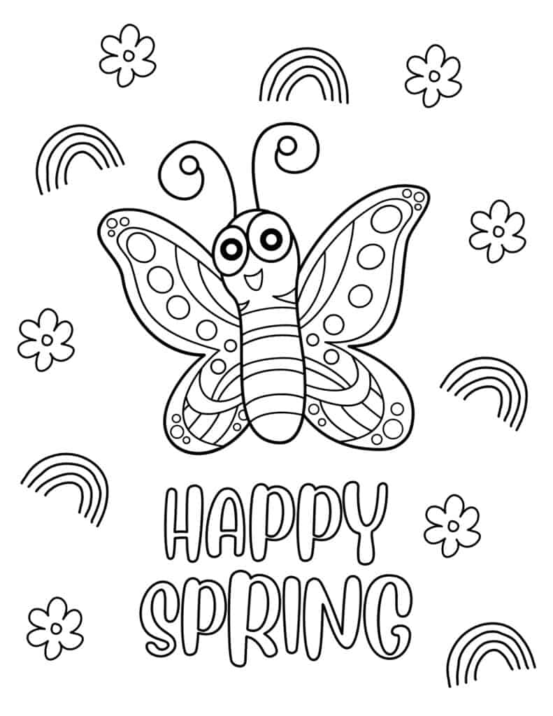 Spring Coloring Page Free Printable 40 OFF