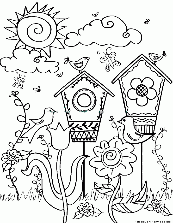 Spring Coloring Pages Coloring Pages Spring Coloring Pages Coloring Pages