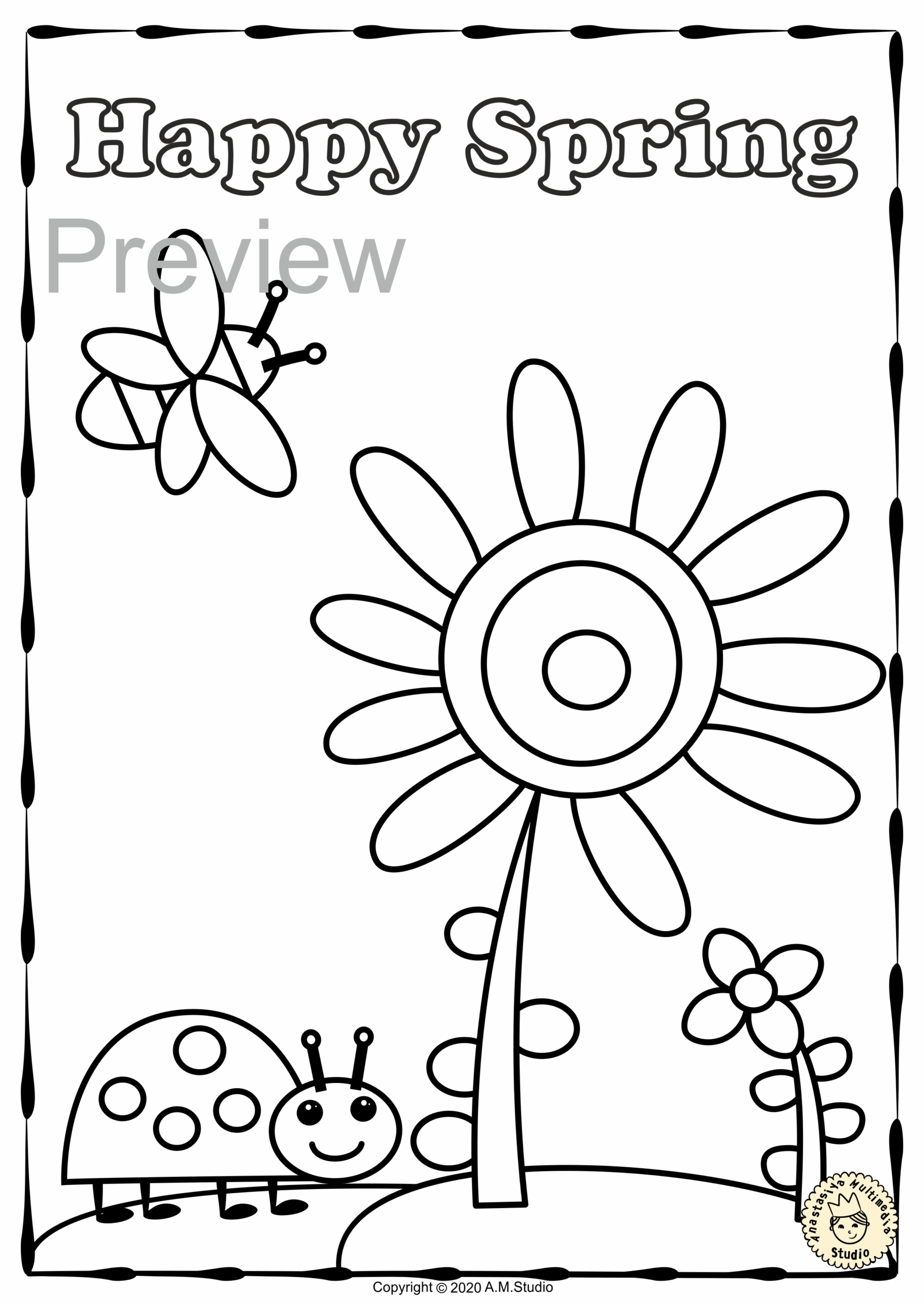 Spring Coloring Sheet Free Printable Printable Word Searches Spring Coloring Sheet Free Printable Printable Word Searches
