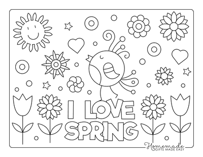 Spring Flower Coloring Pages Pre Free Printable Coloring Infoupdate