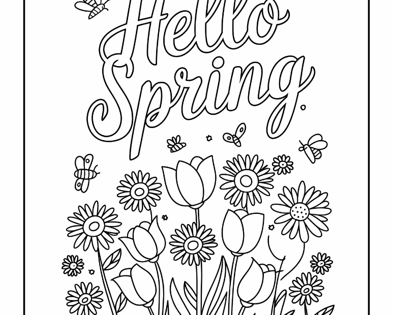 Spring Flower Coloring Pages Pre Free Printable Coloring Pages