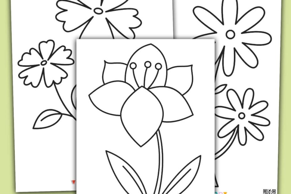 Spring Flower Coloring Pages Pre Free Printable Easy Free Infoupdate