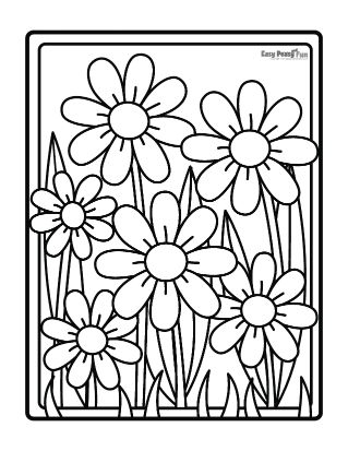 Spring Flower Coloring Pages Pre Free Printable Easy Free Infoupdate