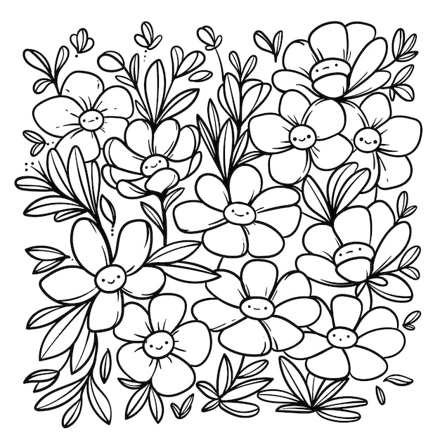 Spring Flower Coloring Pages Pre Free Printable Easy Pdf Infoupdate