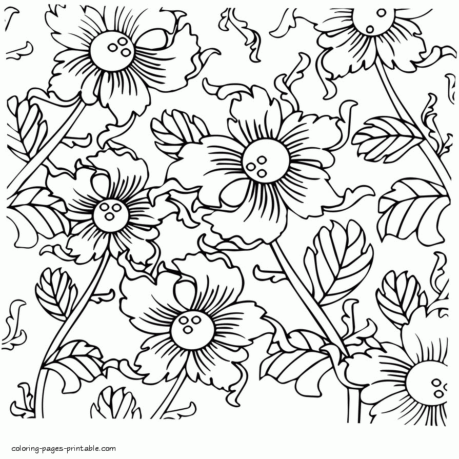 Spring Flowers Coloring Pages Printable COLORING PAGES PRINTABLE COM