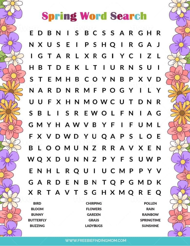 free printable spring picture find