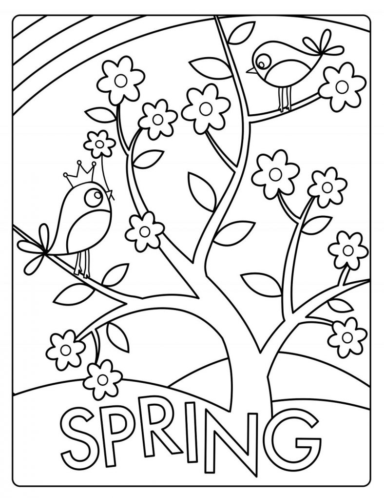 Springtime Coloring Pages For Big Kids Spring Printable Coloring Sheets Springtime Coloring Pages For Big Kids Spring Printable Coloring Sheets