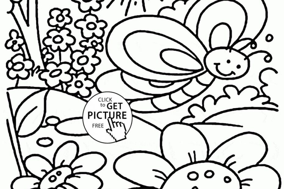 Springtime Coloring Pages Spring For Preschool Free Printable