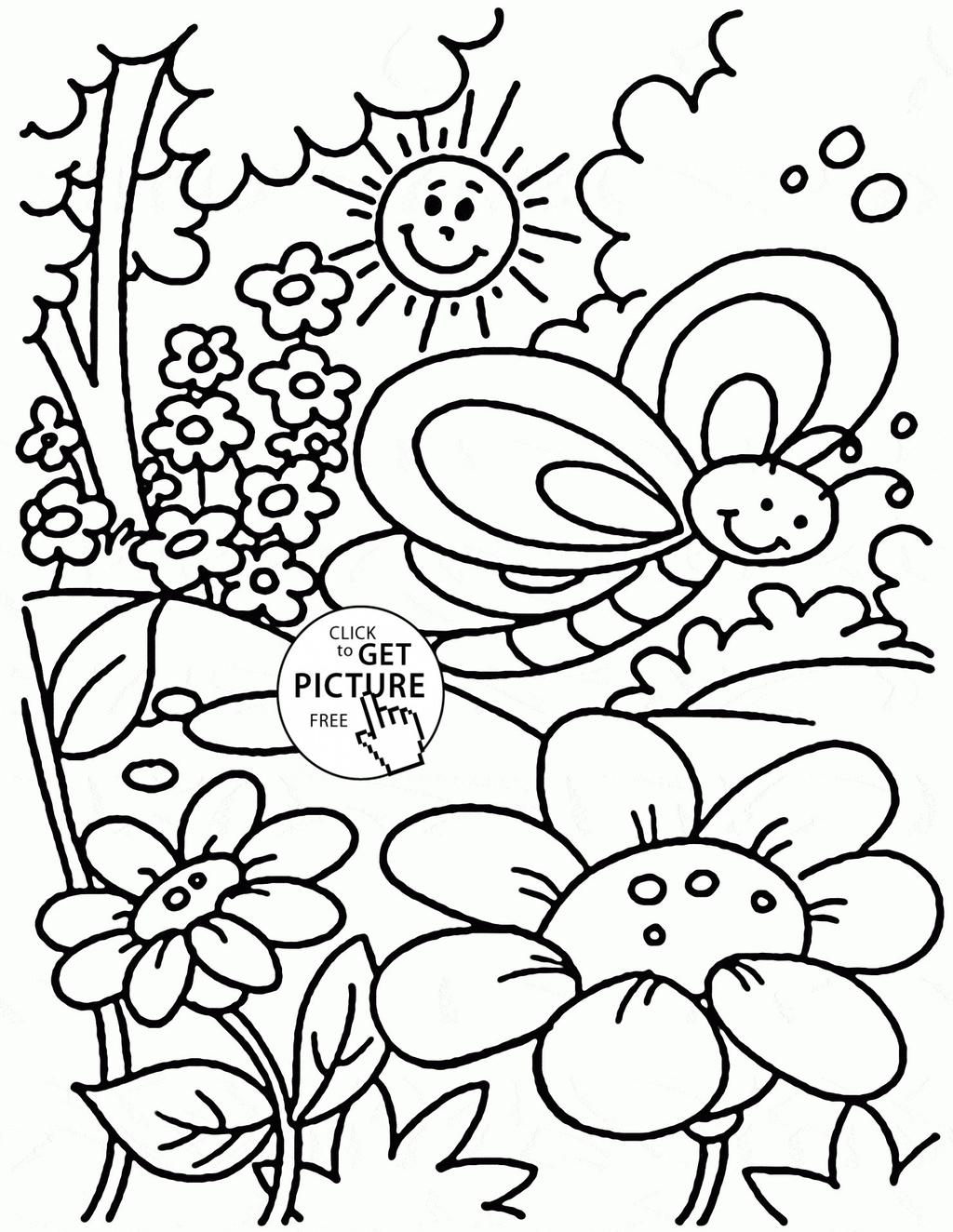 Springtime Coloring Pages Spring For Preschool Free Printable Springtime Coloring Pages Spring For Preschool Free Printable