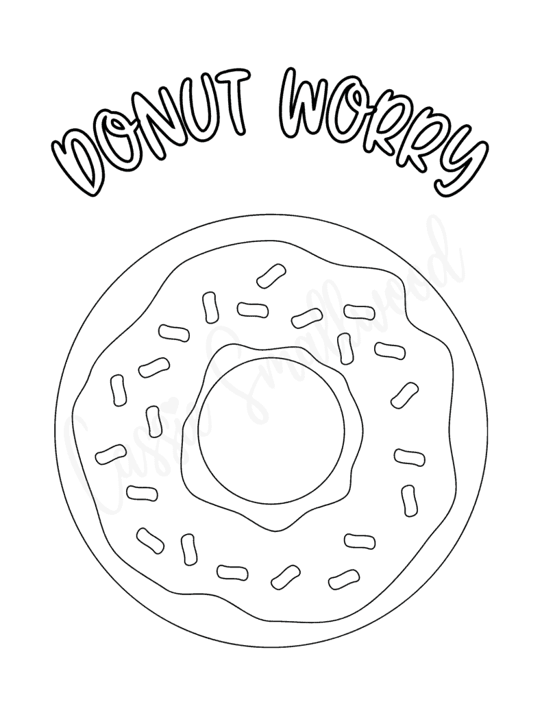 sprinkle donut coloring page