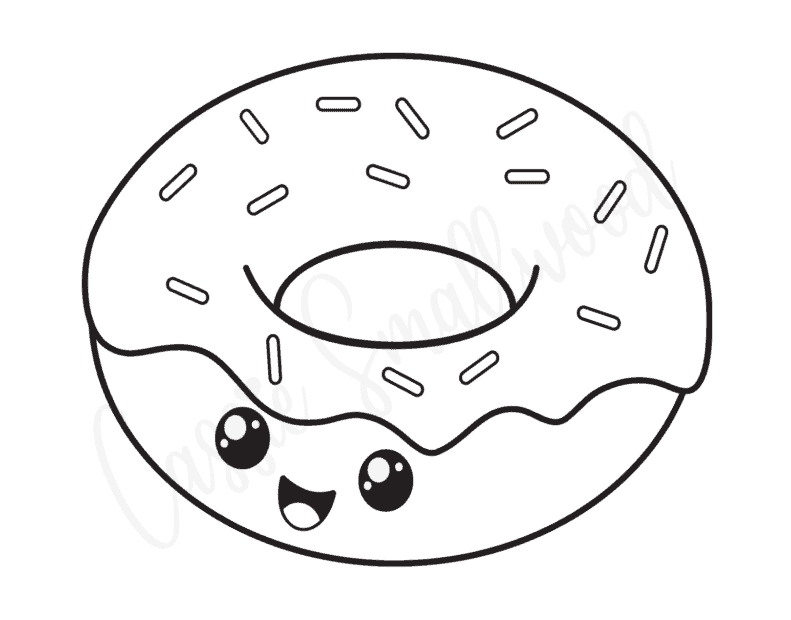 Sprinkle Donut Coloring Page Coloring Pages