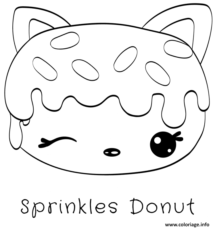 Sprinkle Donut Coloring Page Coloring Pages