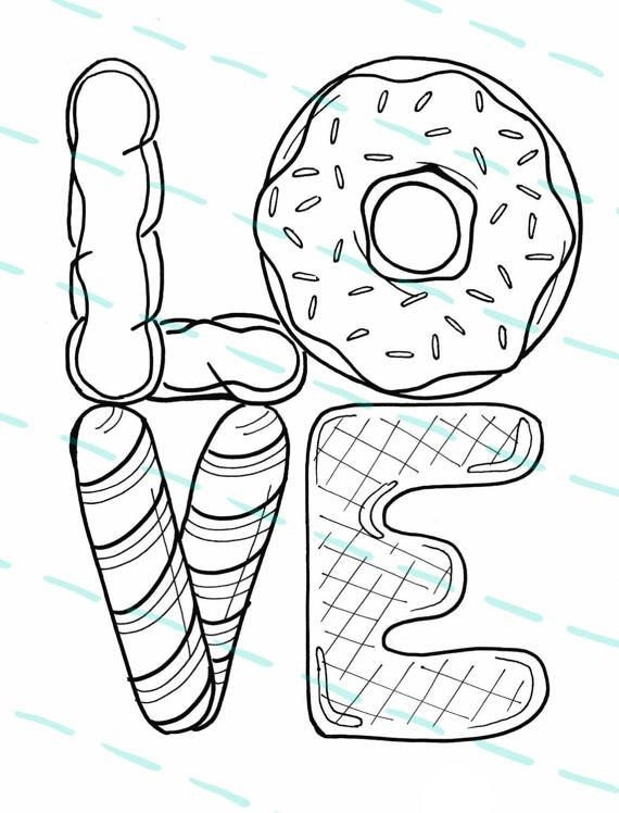 Sprinkle Donut Coloring Page