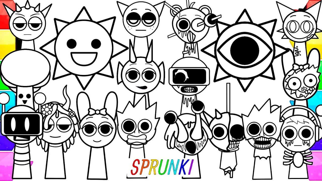 Sprunki Incredibox Coloring Pages Coloring Nation Sprunki Incredibox Coloring Pages Coloring Nation