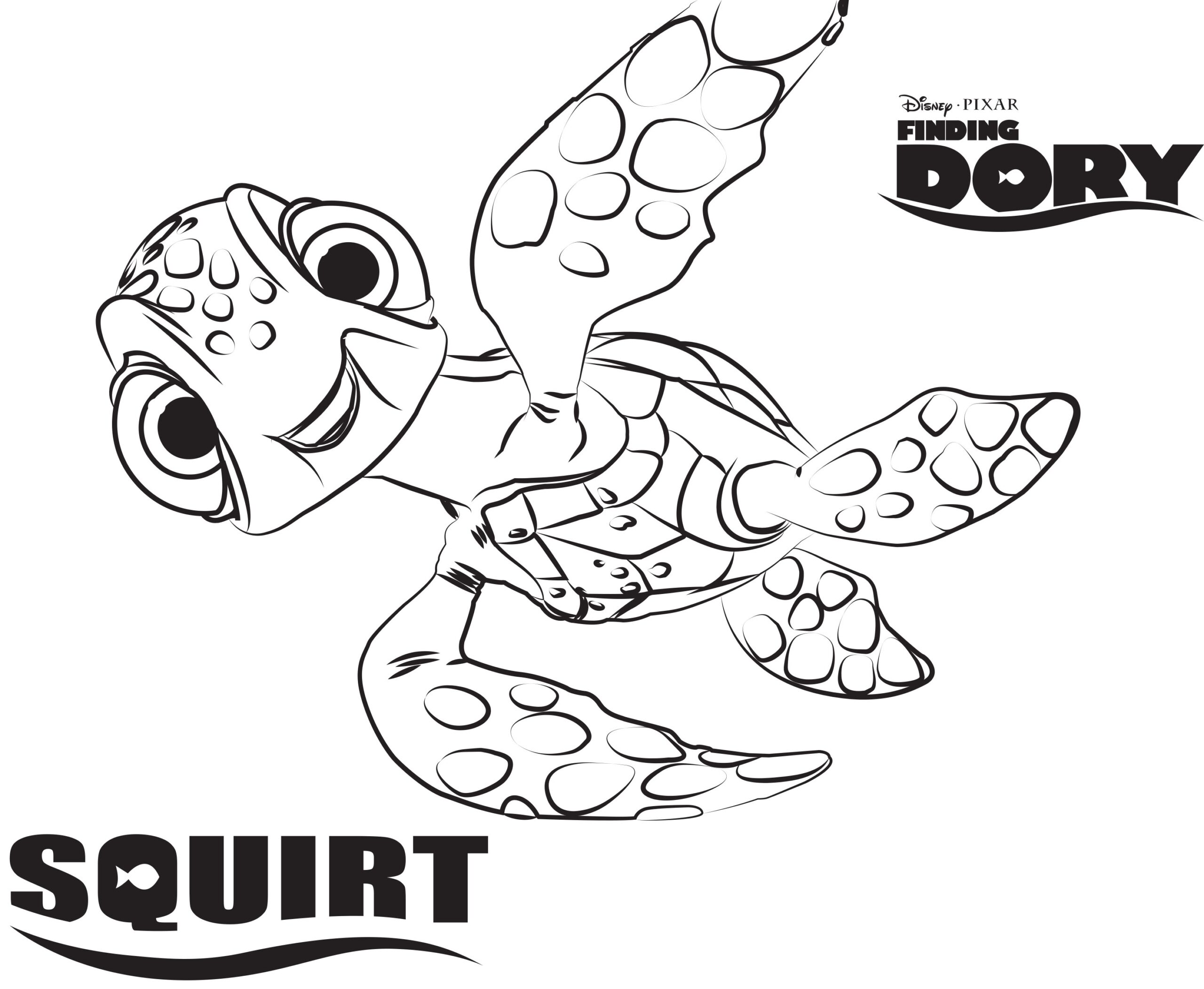Squirt Finding Nemo Coloring Pages At GetColorings Free Printable 