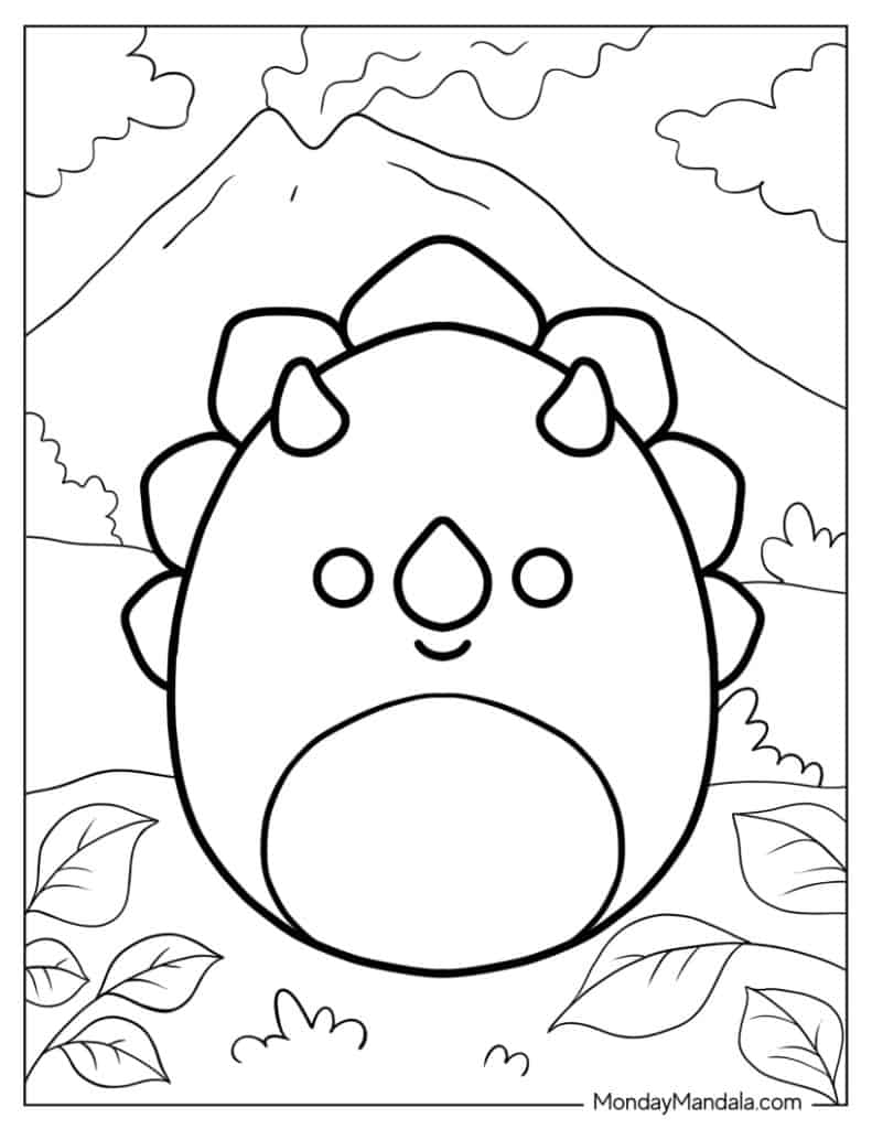 Squishmallow Coloring Page Free PDF Printables Coloring Nation