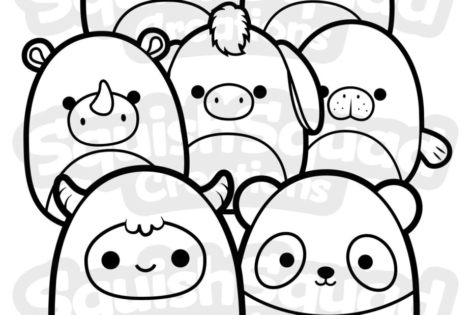 Squishmallow Coloring Page Printable Squishmallow Coloring Page