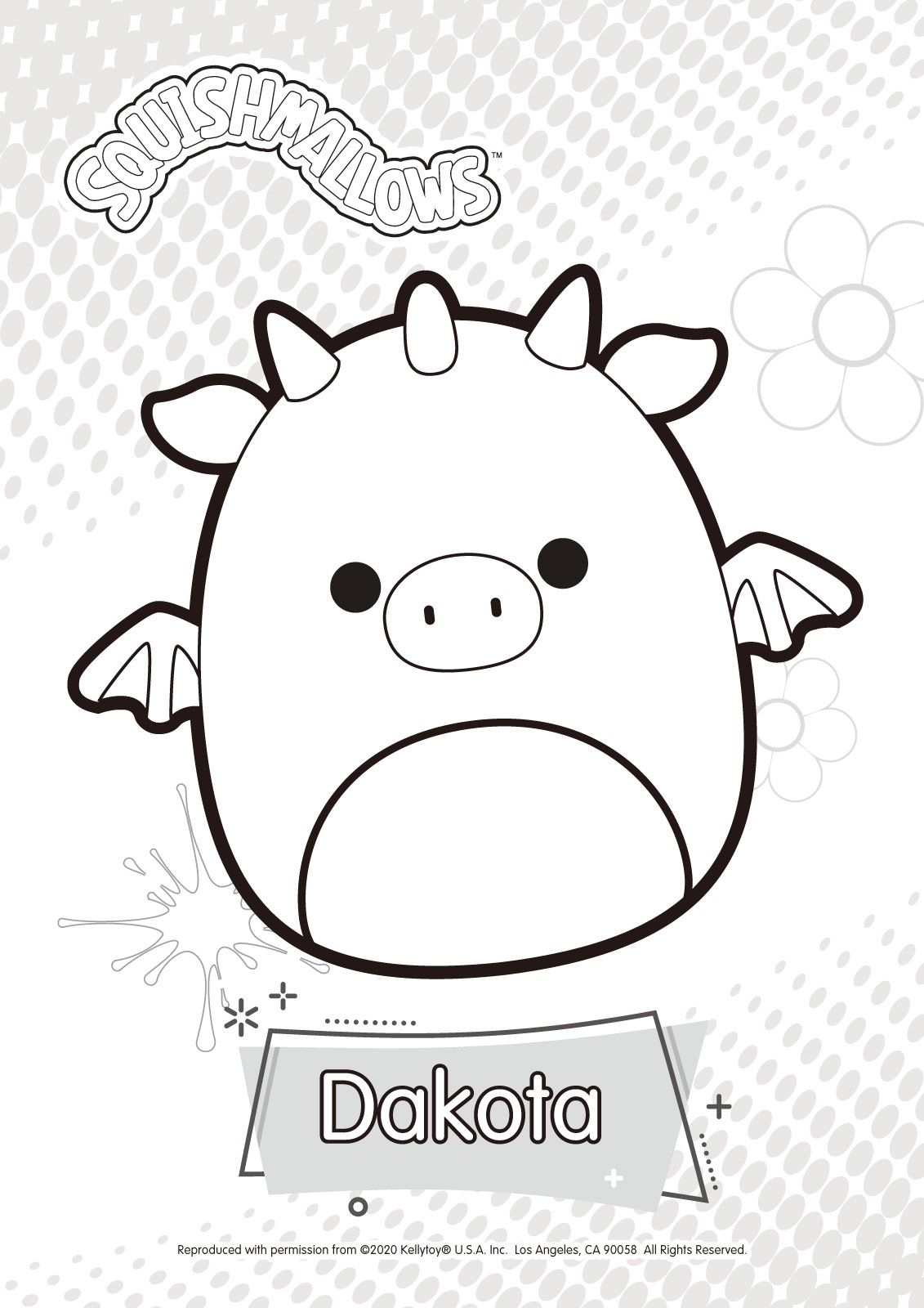 free Squishmallow printable coloring pages