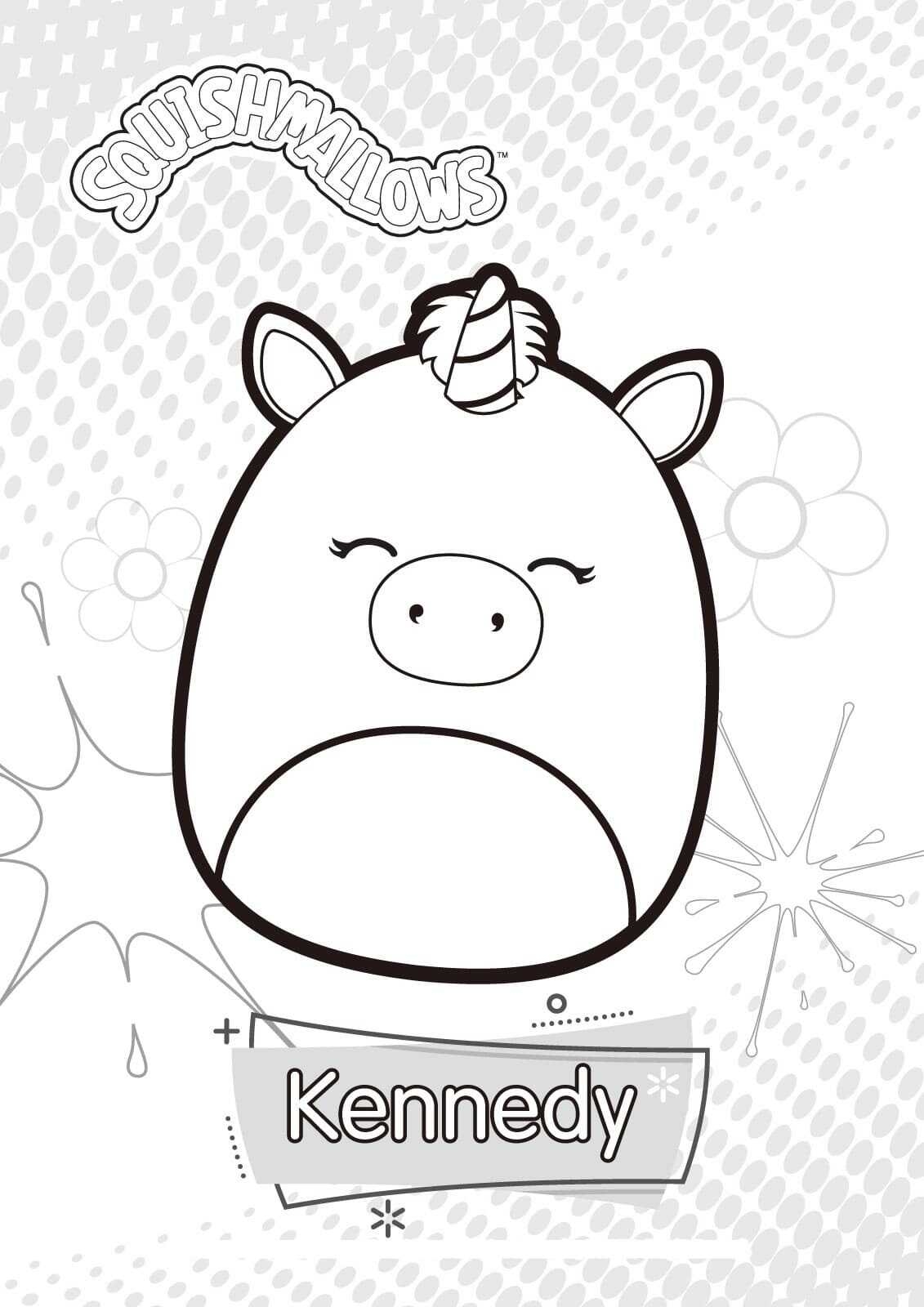 Squishmallow names coloring pages