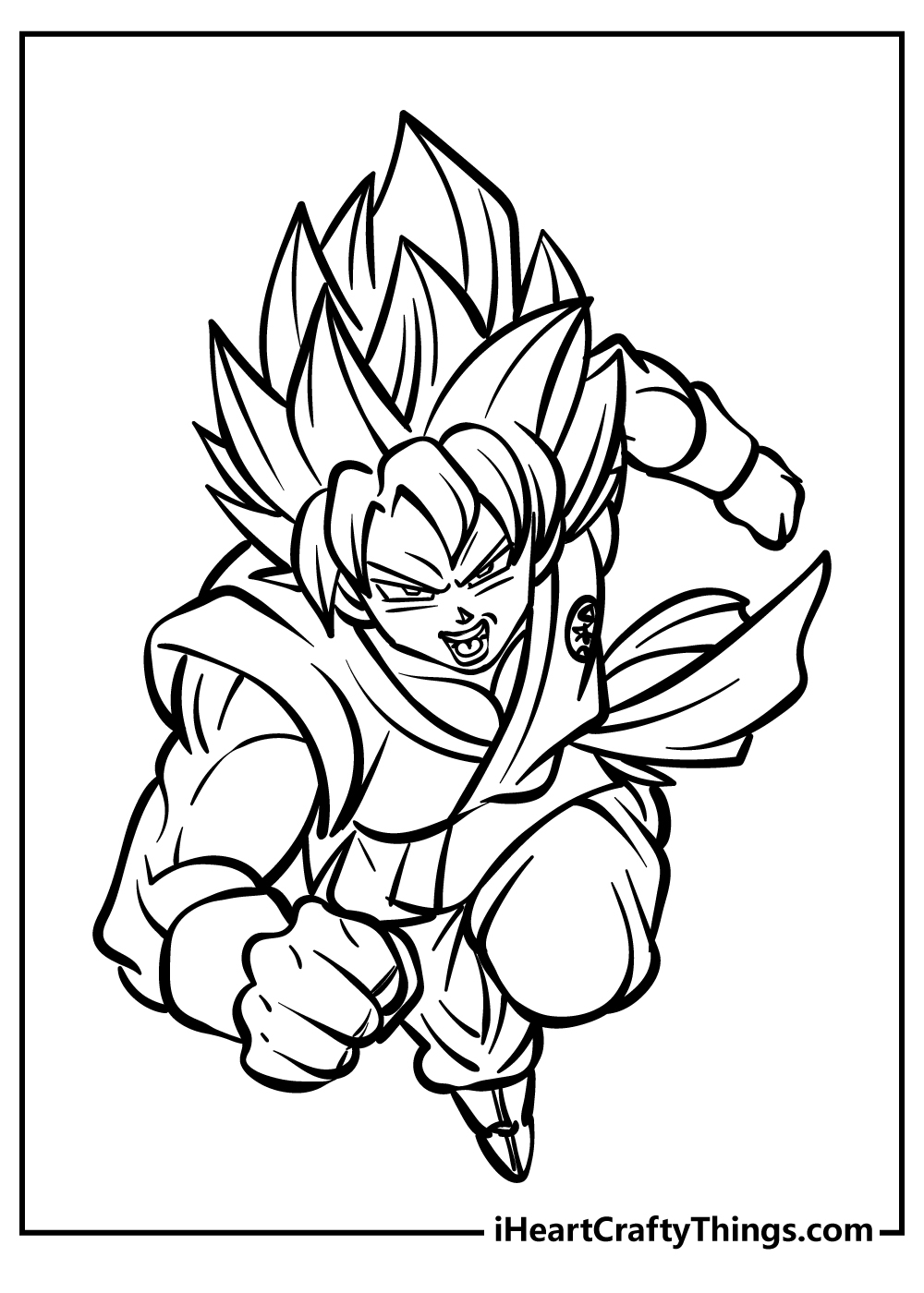 Goku coloring pages easy Goku coloring pages easy