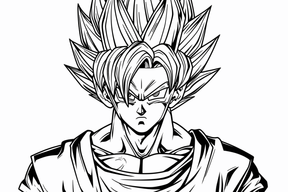 SSJ Goku Coloring Pages Free Printable