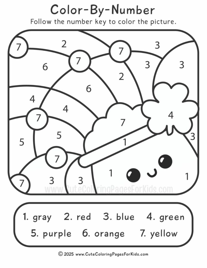 St Patrick 39 s Day Color By Number Printables Cute Coloring Pages For Kids