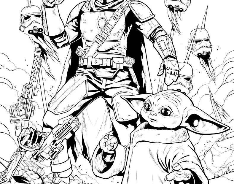 Star Wars Mandalorian Coloring Coloring Pages