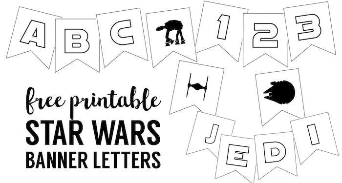 Star Wars Printables Free Star Wars Printable Banner Paper Trail 