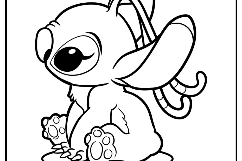 Stitch And Angel Coloring Pages Coloring Home