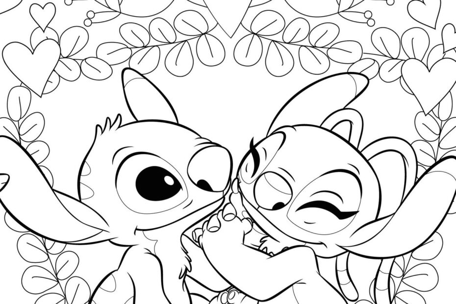 Stitch And Angel Coloring Pages FREE Printable 21 Bratz Coloring